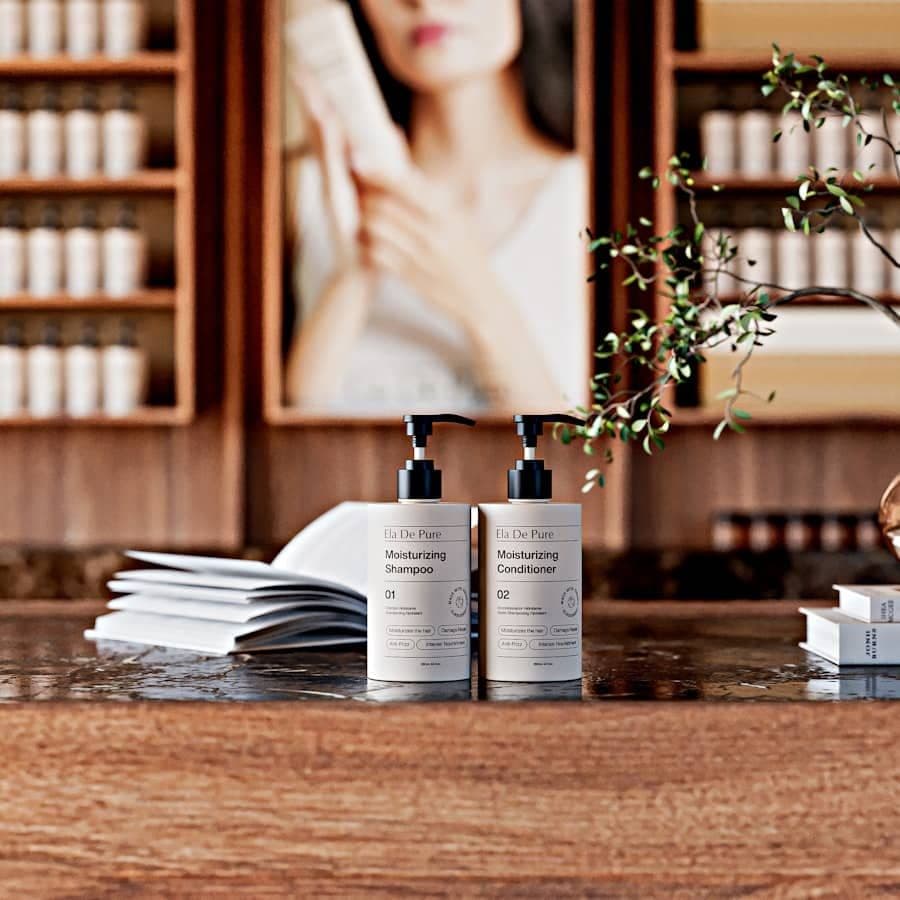 Detalhe de produtos de higiene